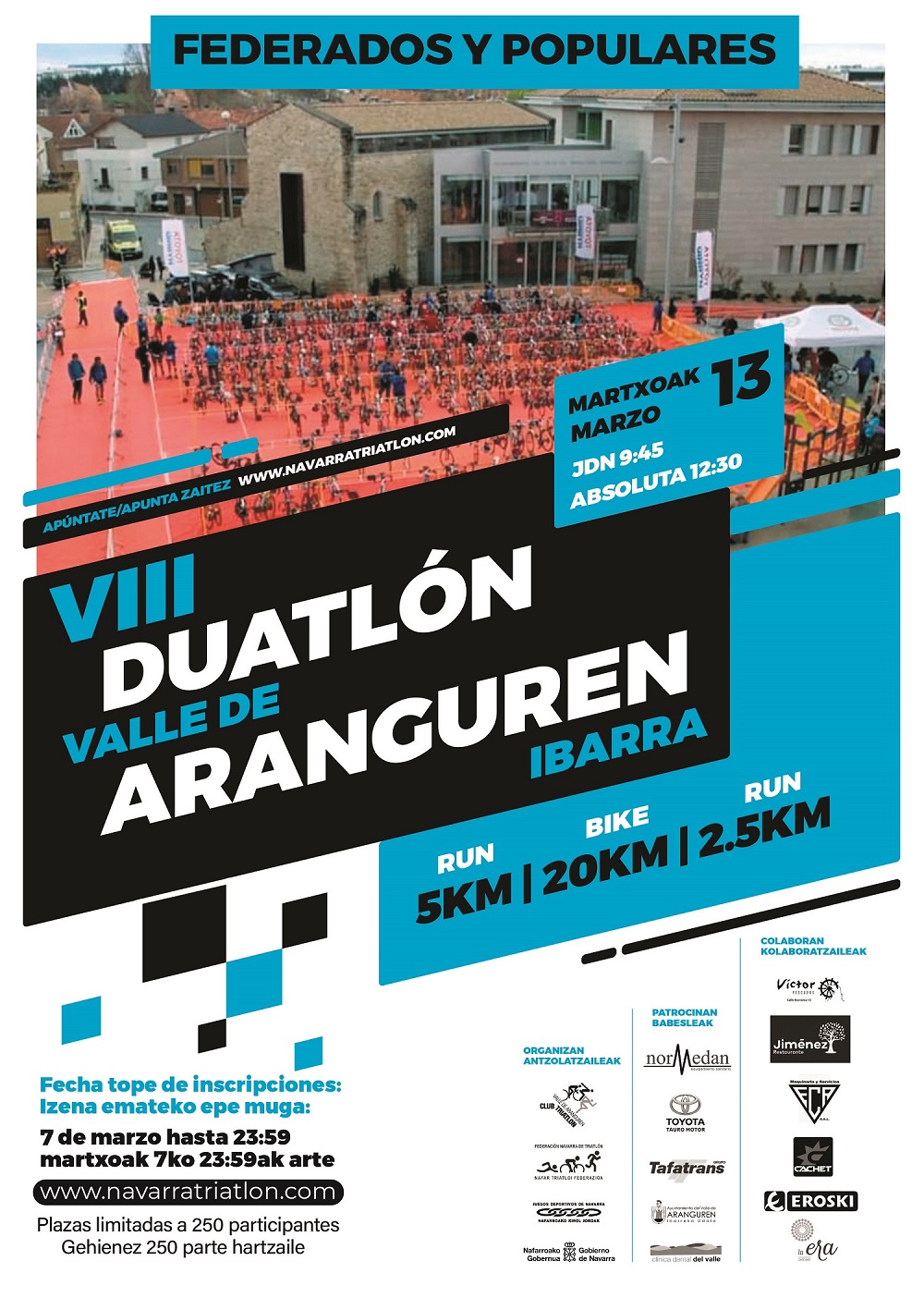 Modificaciones Duatl&oacute;n Valle de Aranguren (13 de marzo)
